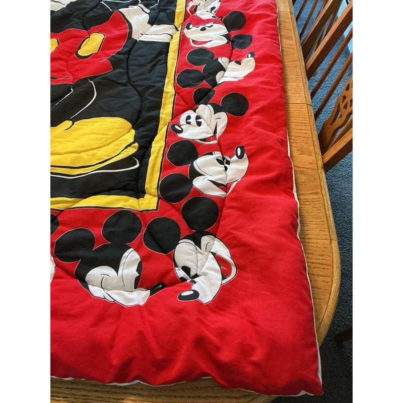 Vintage Disney Mickey Mouse Comforter Twin Bedding Red Black Yellow gallery