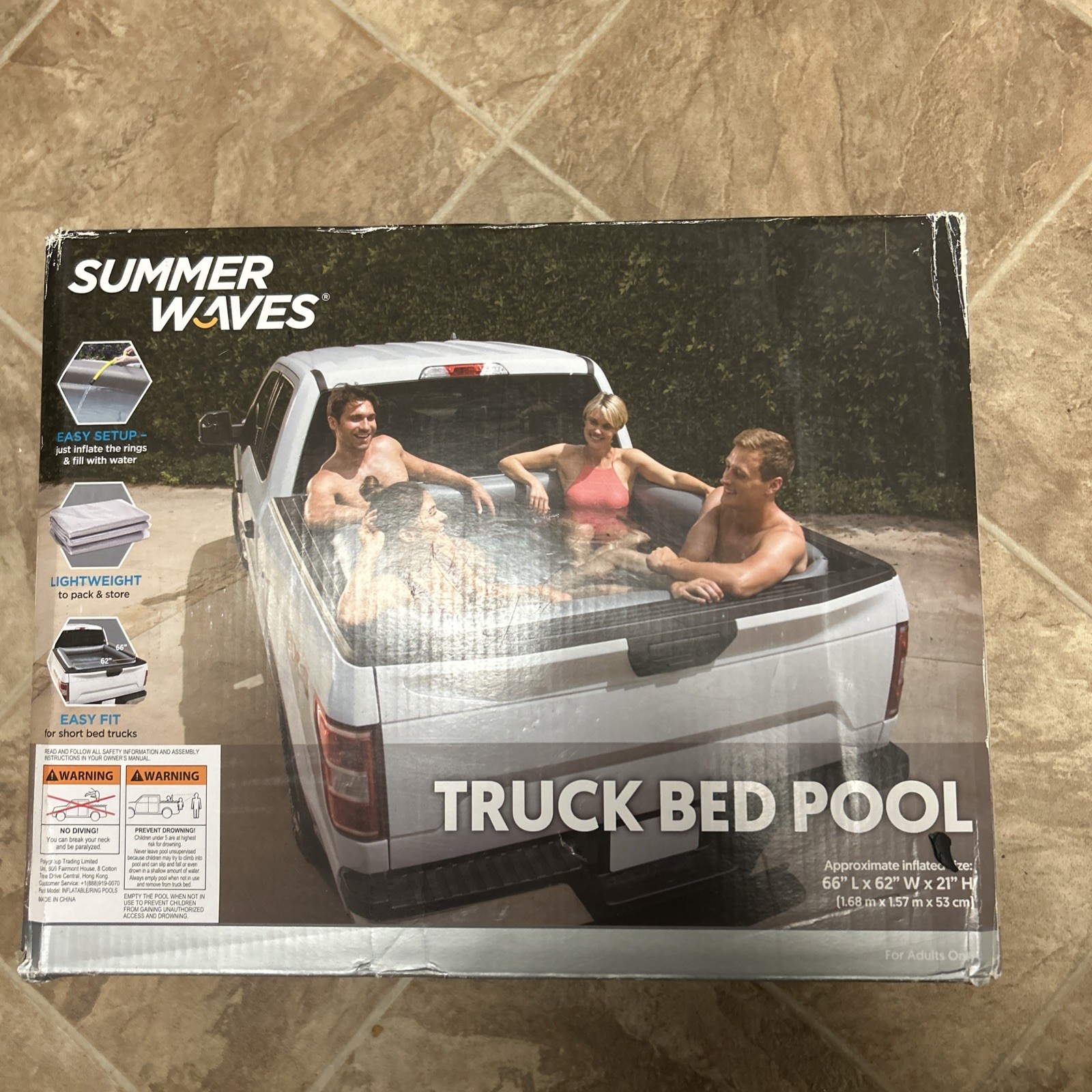 Summer Waves Inflatable Truck Bed Swimming Pool Measures gallery