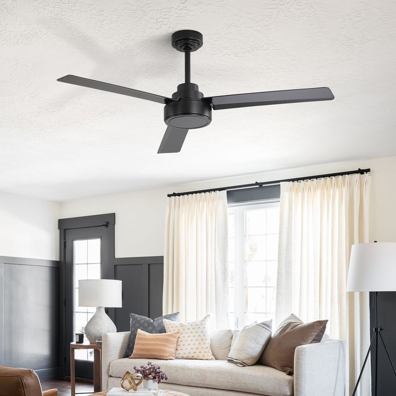 Sofucor Low Profile Ceiling Fan No Light Remote Indoor Outdoor Quiet Ceiling Fan gallery