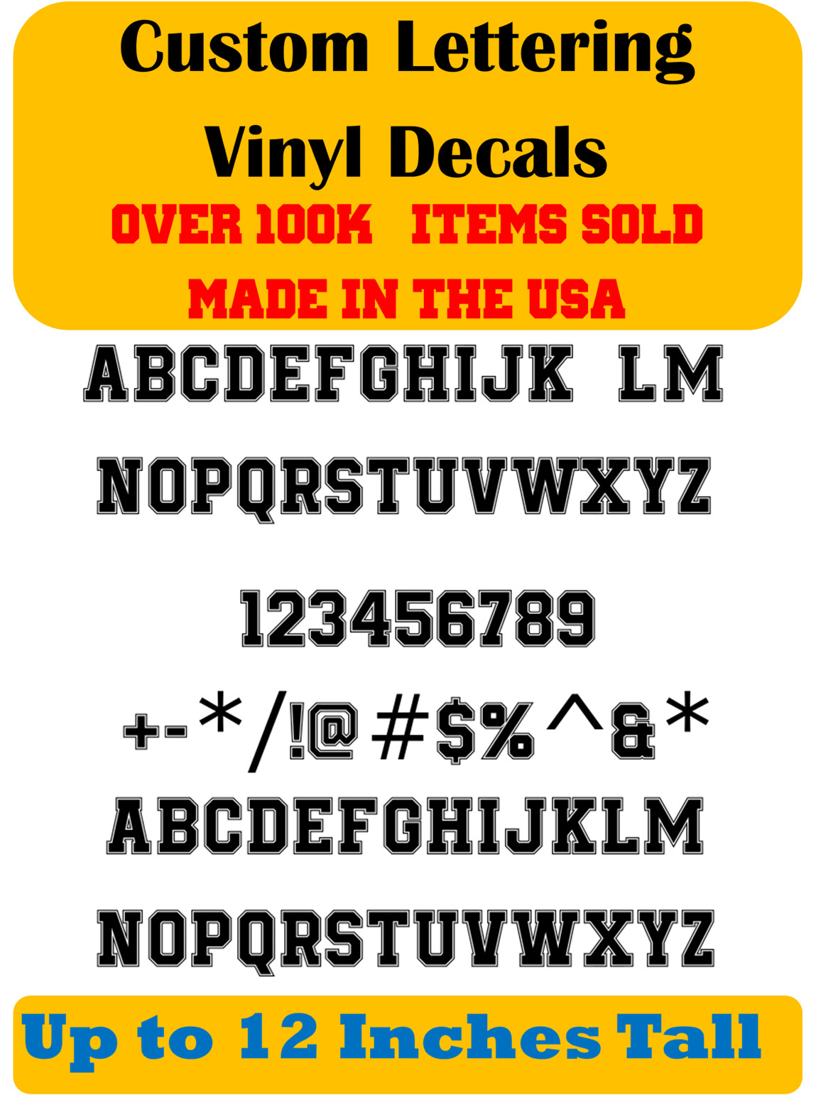 Custom Personalized Decal Vinyl Lettering Text Business Sign High School Style gallery