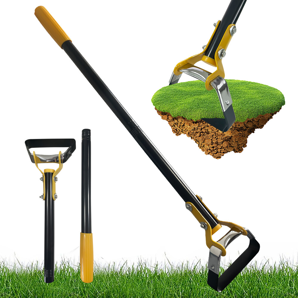 47-79 inch Adjustable Weeding Loop Stirrup Hoe - Outdoor Long Handle Garden Tool