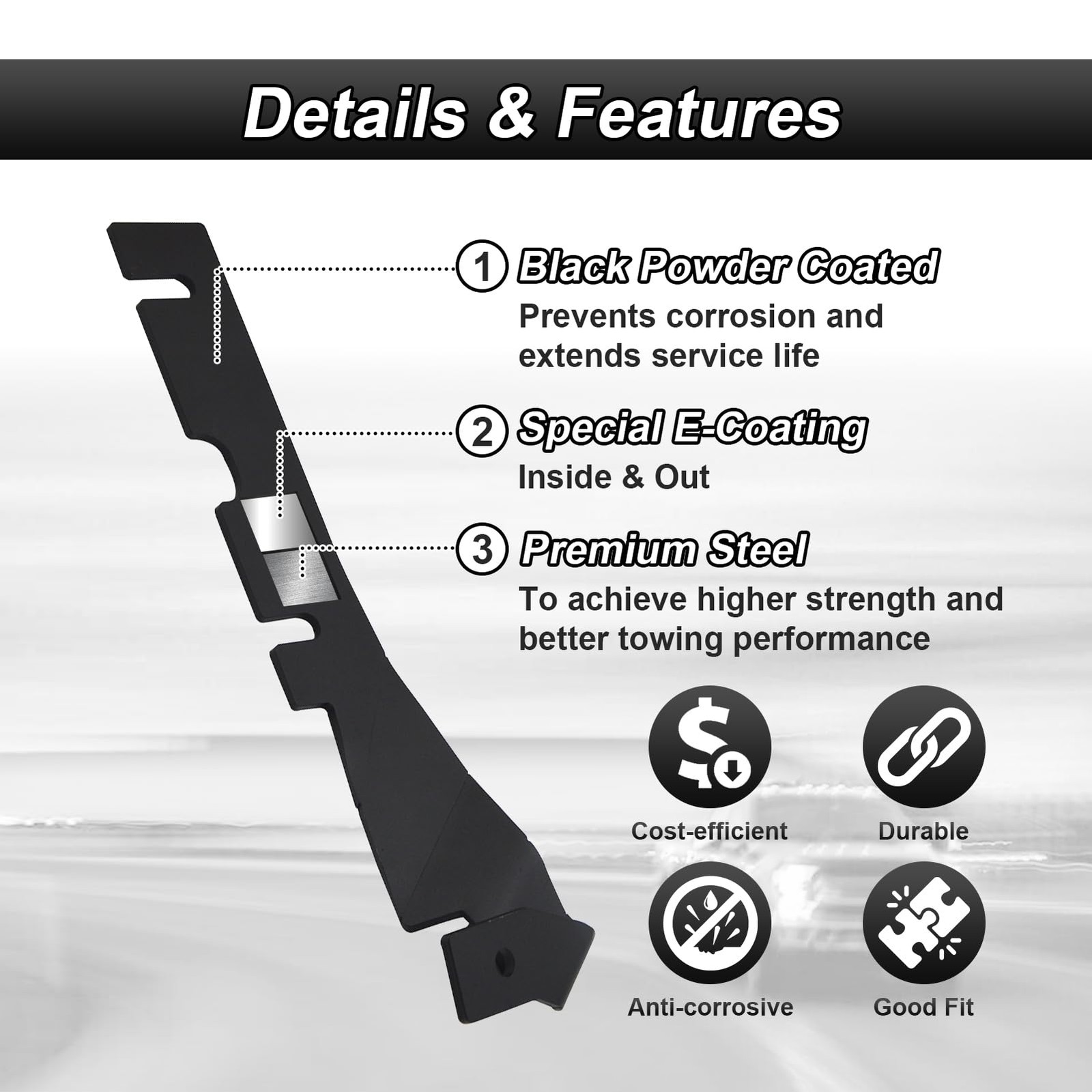 Upper Hood Mount Brackets Ditch LED Light Bracket Compatible with Dodge Ram 1... gallery
