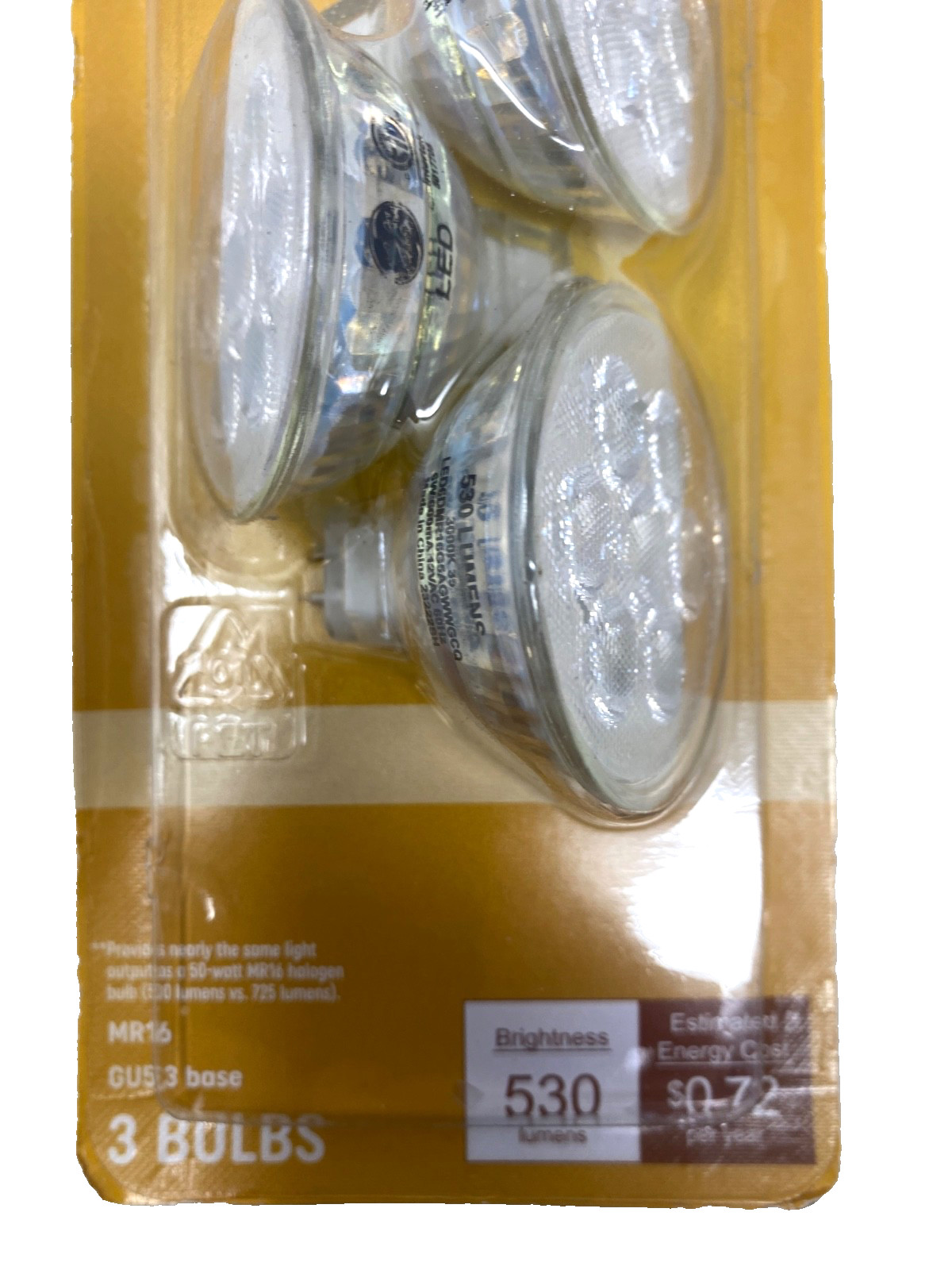 GE Floodlight Relax LED Bulbs 3 Pack 50w/6w Neutral Warm White Light MR16 gallery