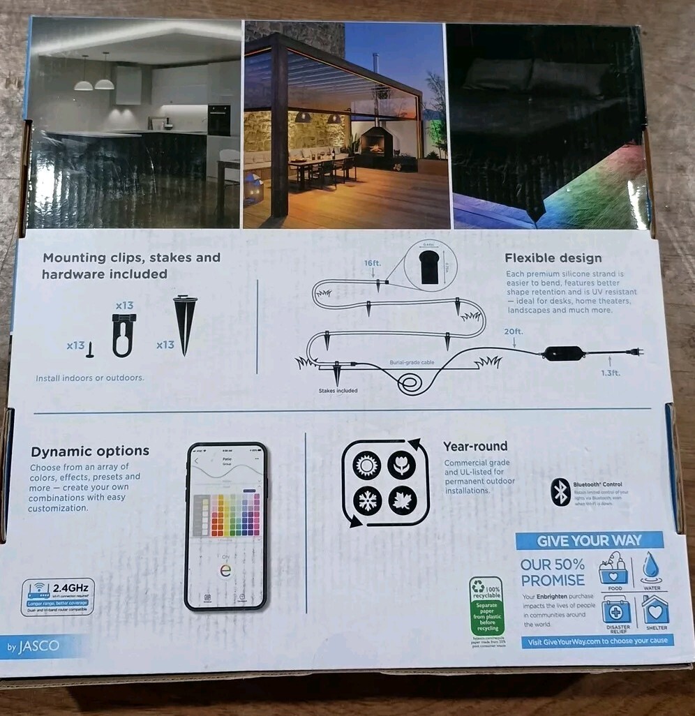 Enbrighten 16' Smart Rope Light LED WiFi Flex Light No Hub Required gallery
