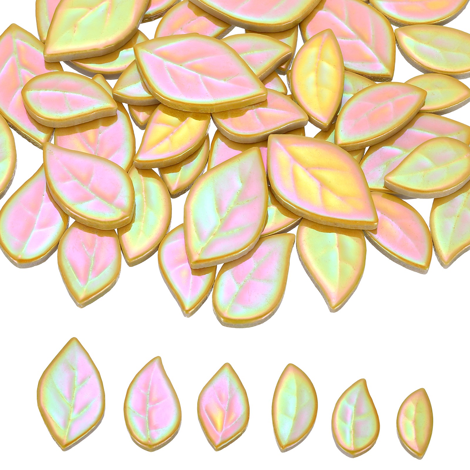 "Ceramic Craft Mosaic, Iridescent Yellow, 0.44LB" gallery