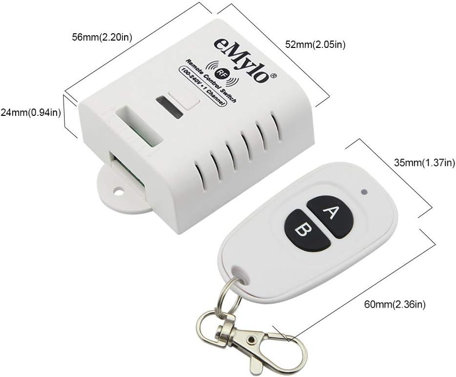 RF Remote Control Switch eMylo Smart Wireless Relay Switch AC 110-240V One Chann gallery