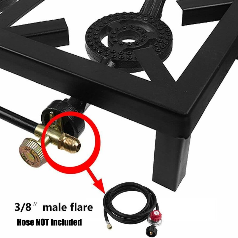 Cast Iron Double Burner Portable Outdoor Camp Stove Propane Gas LPG BBQ Cooker gallery