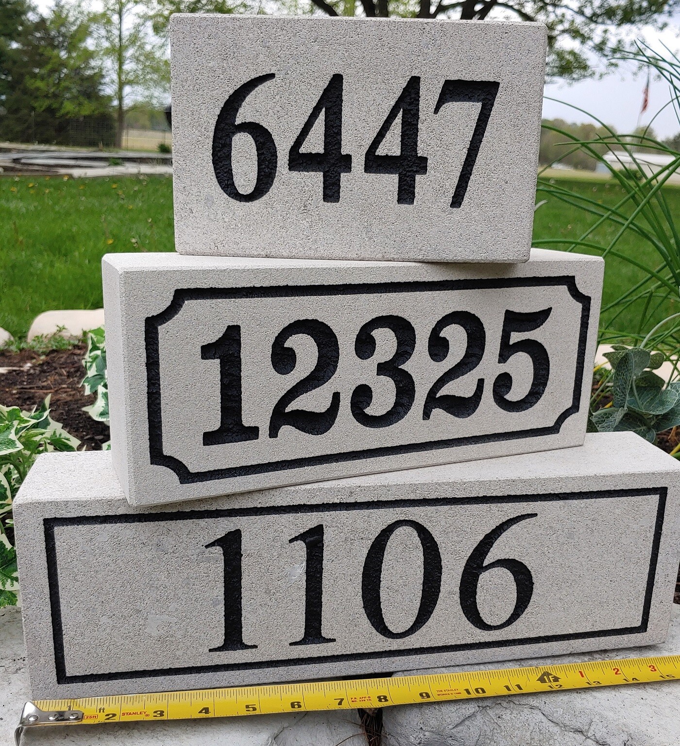 Indiana Limestone Address Stones / Mailbox & House Number Blocks / Free Shipping gallery