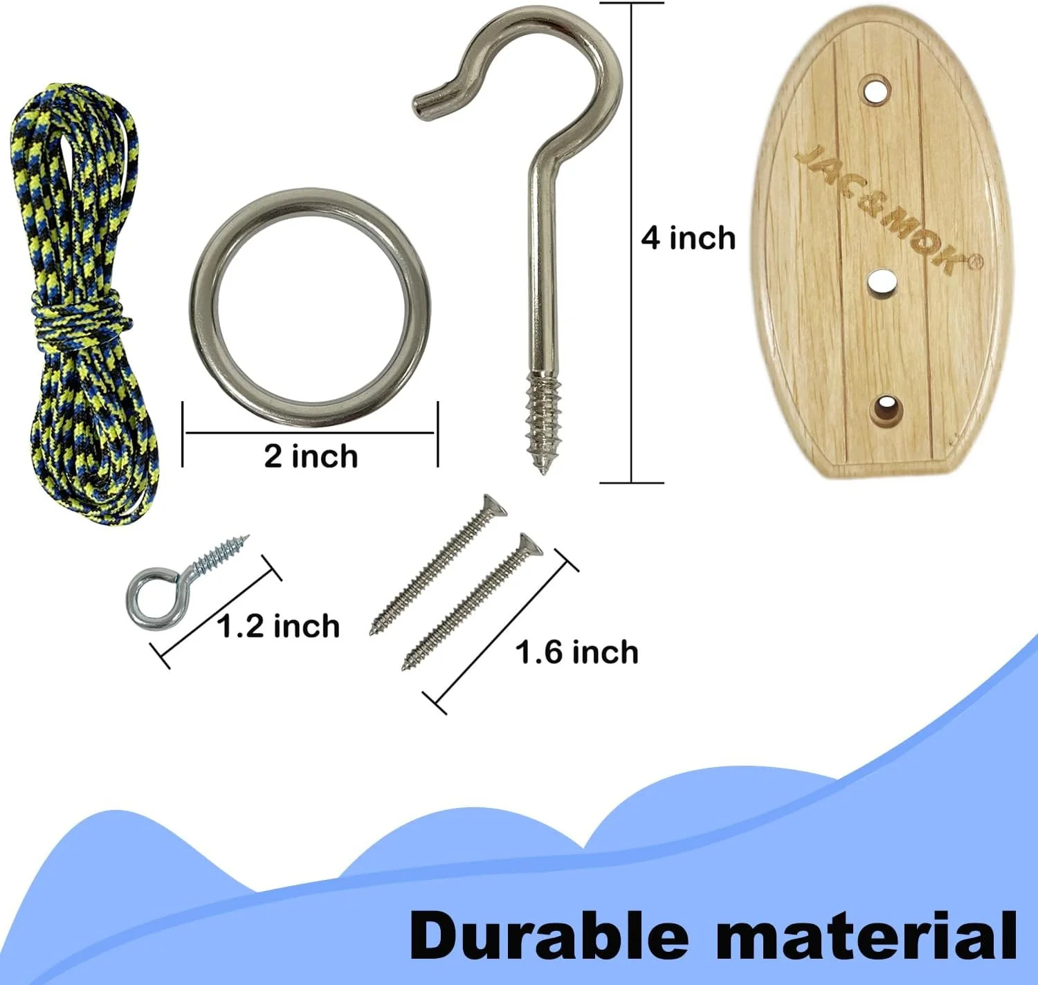Hook and Ring Toss Game Swing Game DIY Kit -Stainless Steel Ring, Polyester Rope gallery