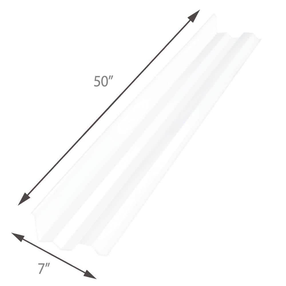 Suntuf Side Ridge Flashing 4ft Clear Polycarbonate Roof Panel Leak Diverter Trim gallery