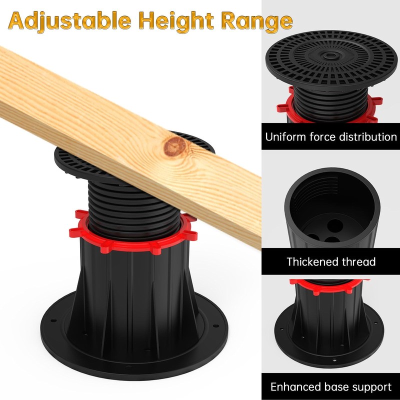 Yantuo 2 Pcs Adjustable Bed Frame Support Leg Bed Frame Center Slats Heavy gallery