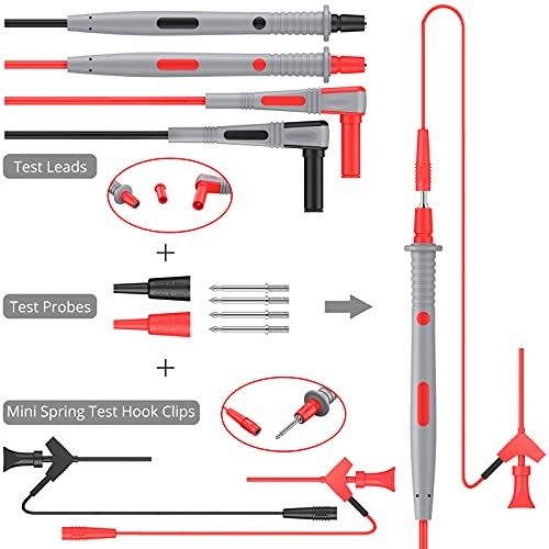 Multi Test Leads Kit - Electrical Multimeter Test Lead with Test Leads 21pcs gallery