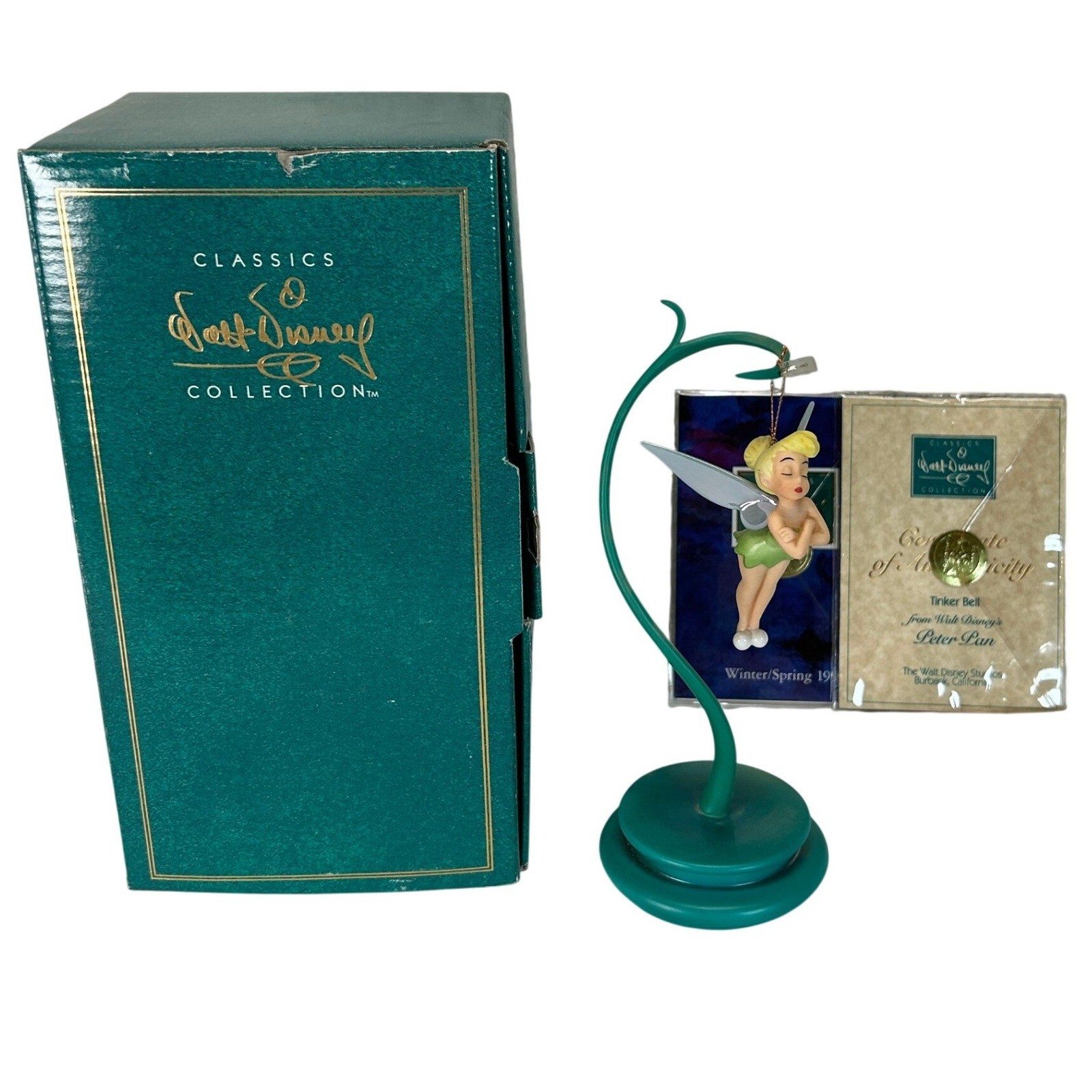Walt Disney Classics Collection Tinker Bell Ornament 1996 Peter Pan Certificate gallery