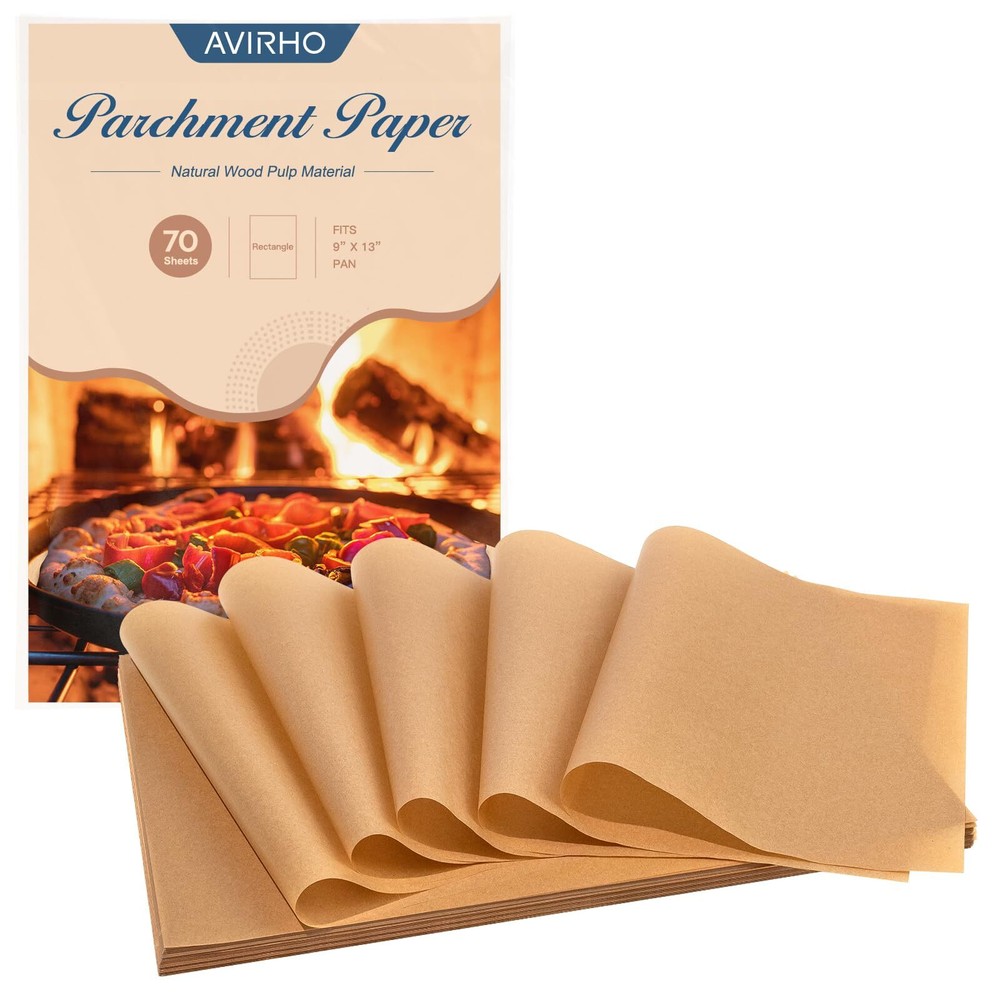 Parchment Paper Baking Sheets 9x13IN Precut Non-Stick Parchment Paper for Bak...