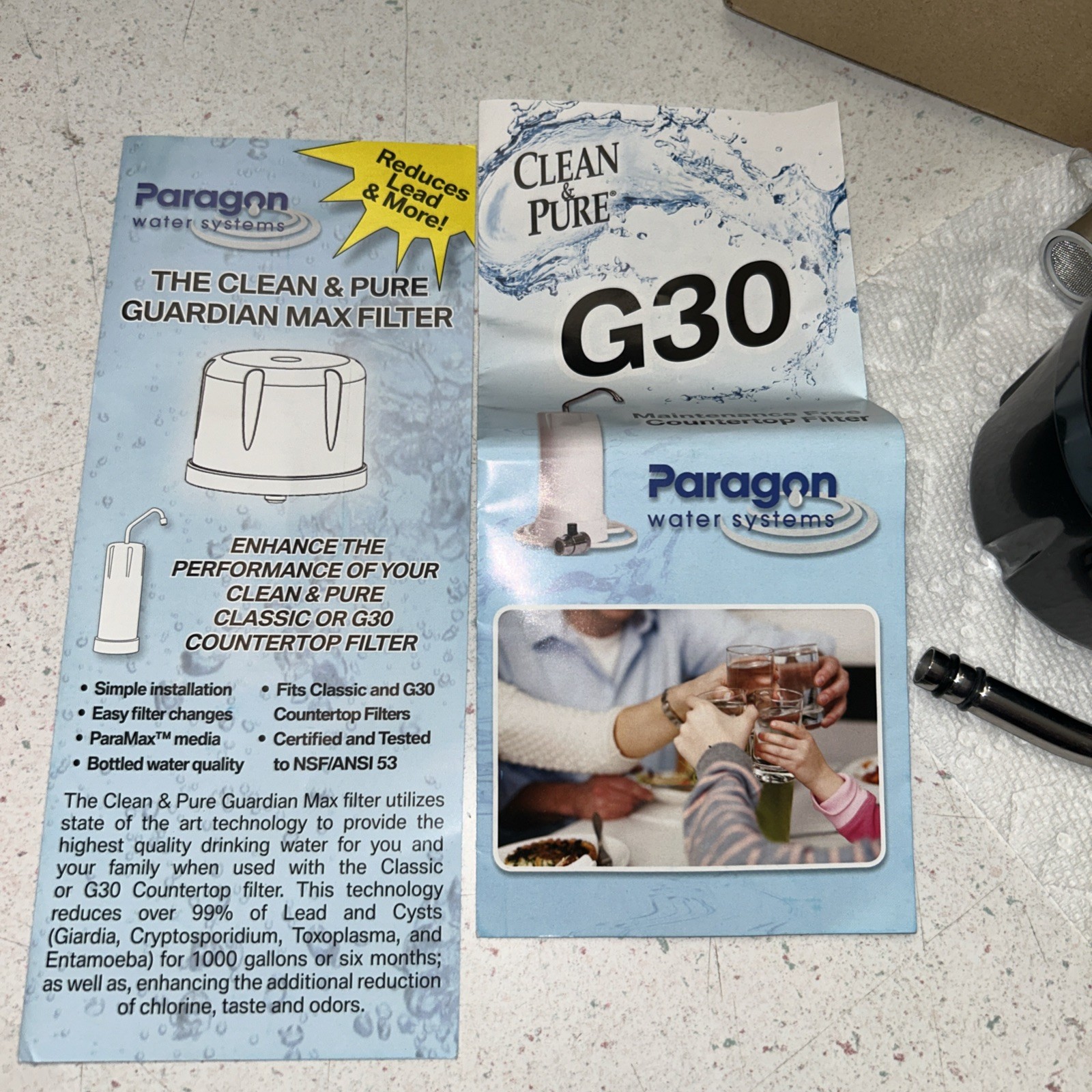 Paragon Clean & Pure G30 Countertop Water Filter System w/ Guardian Filter NICE! gallery