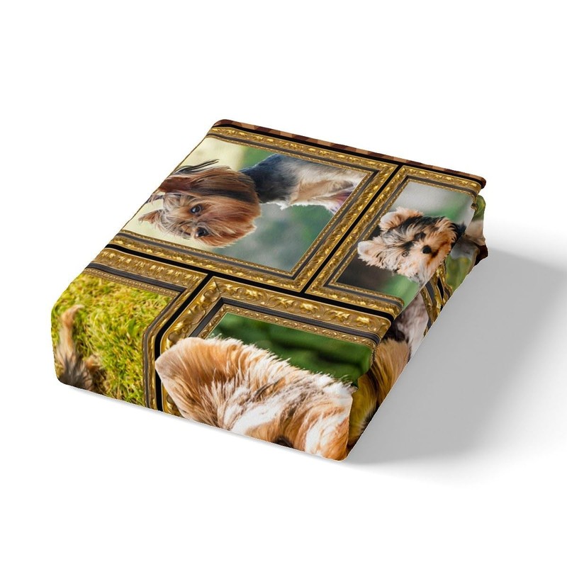 Yorkshire Terrier Bedding Set King Size Cute Dog Puppy Comforter Cover for Te... gallery