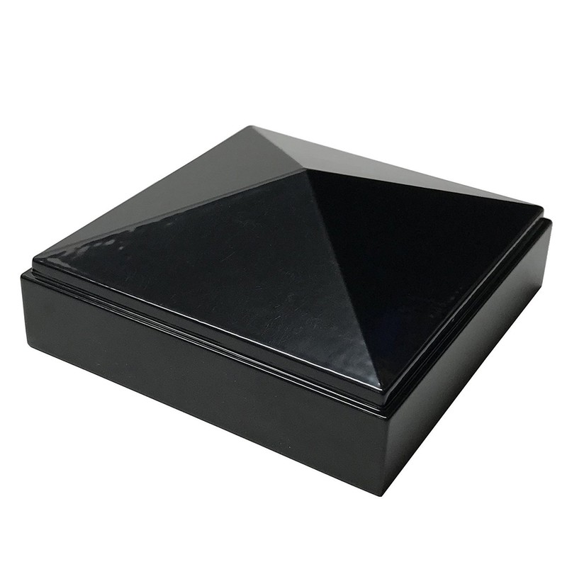 3" x 3" Decorex Hardware Aluminium Pyramid Post Cap for Metal Posts - Black gallery