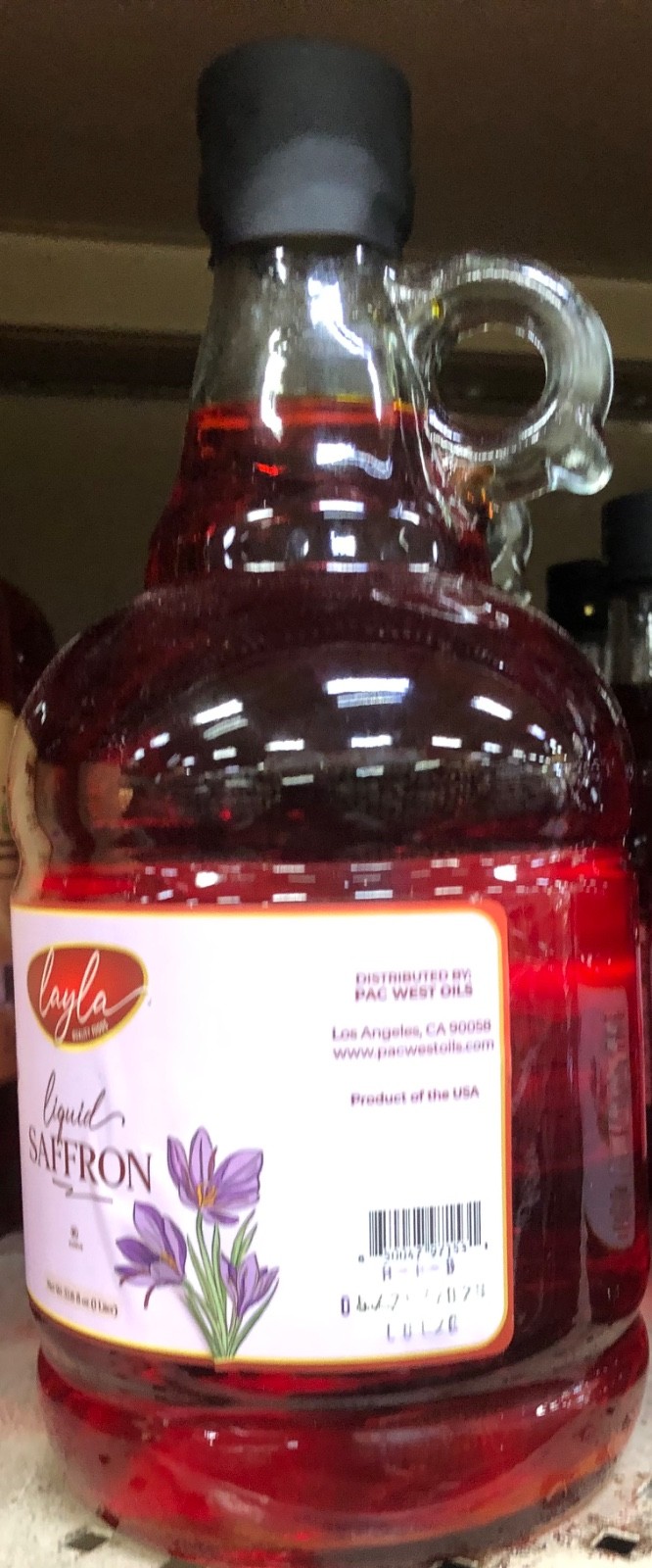 Layla Liquid Saffron 33.8 fl oz. (1 Liter) Large Glass Jar gallery
