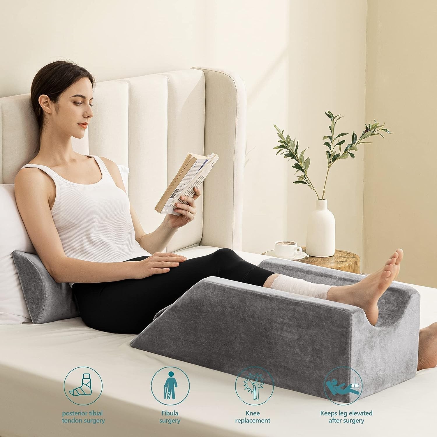 Leg Elevation Pillow for Leg/Knee Surgery Recovery, Memory Foam gallery