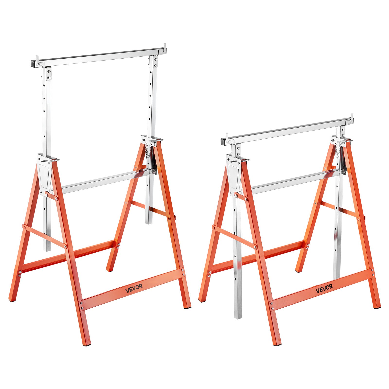 VEVOR Saw Horses 2 Pack Work Bench Heavy Duty 440 lbs Load Adjustable Height gallery