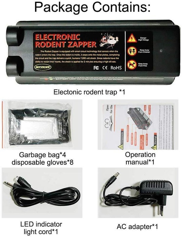 Electronic Humane Mouse Trap Pest Control Rat Killer Mice Electric Rodent Zapper gallery