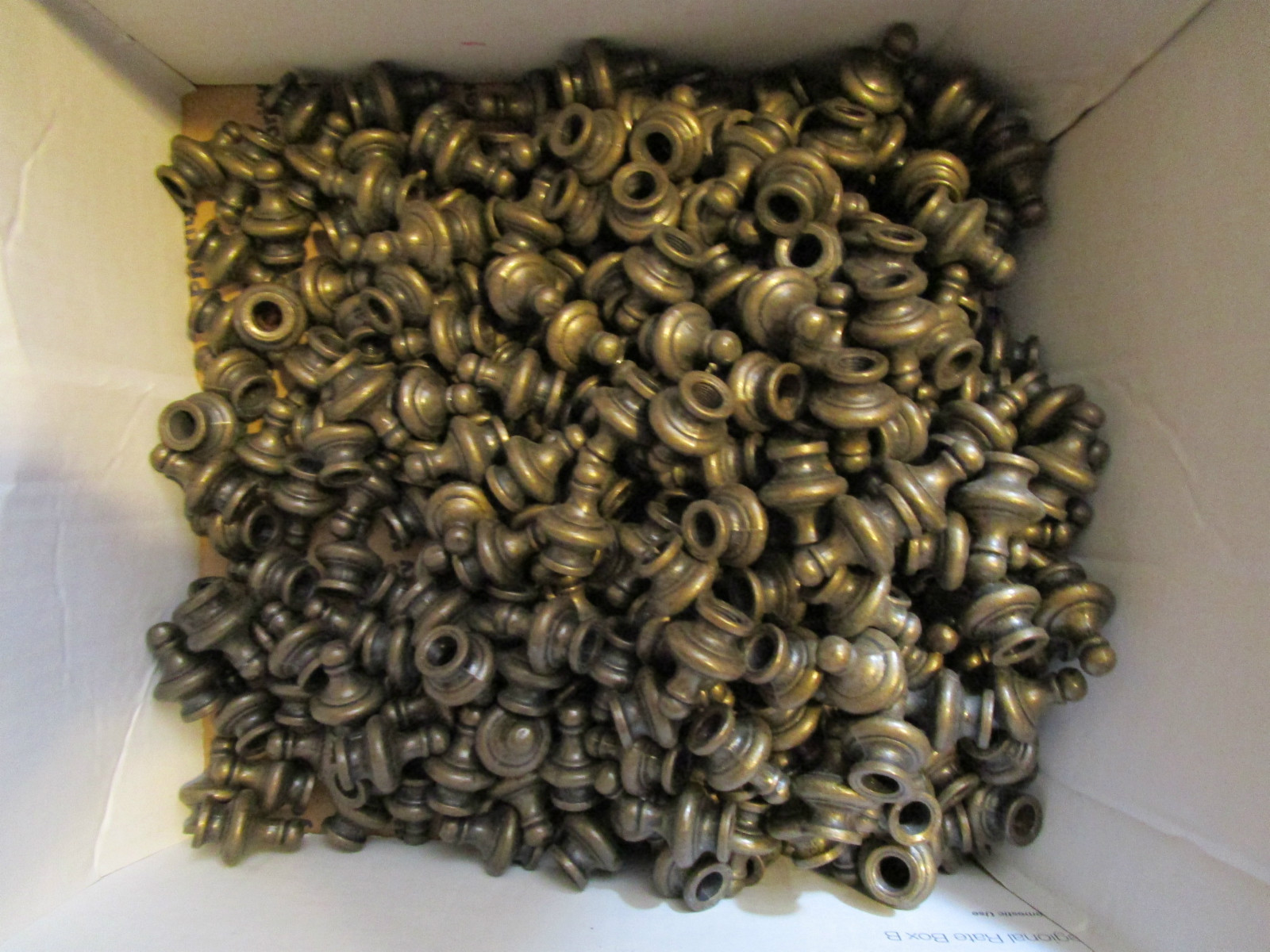 10 pcs NEW OLD STOCK - LAMP FINIALS - PAWN CHESS PC LOOK - HEAVY THREADED METAL gallery