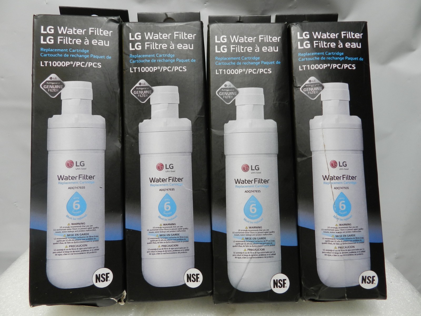 4 New Refresh Refrigerator Ice Water Filter For LG LT1000P ADQ747935 (M52K) gallery