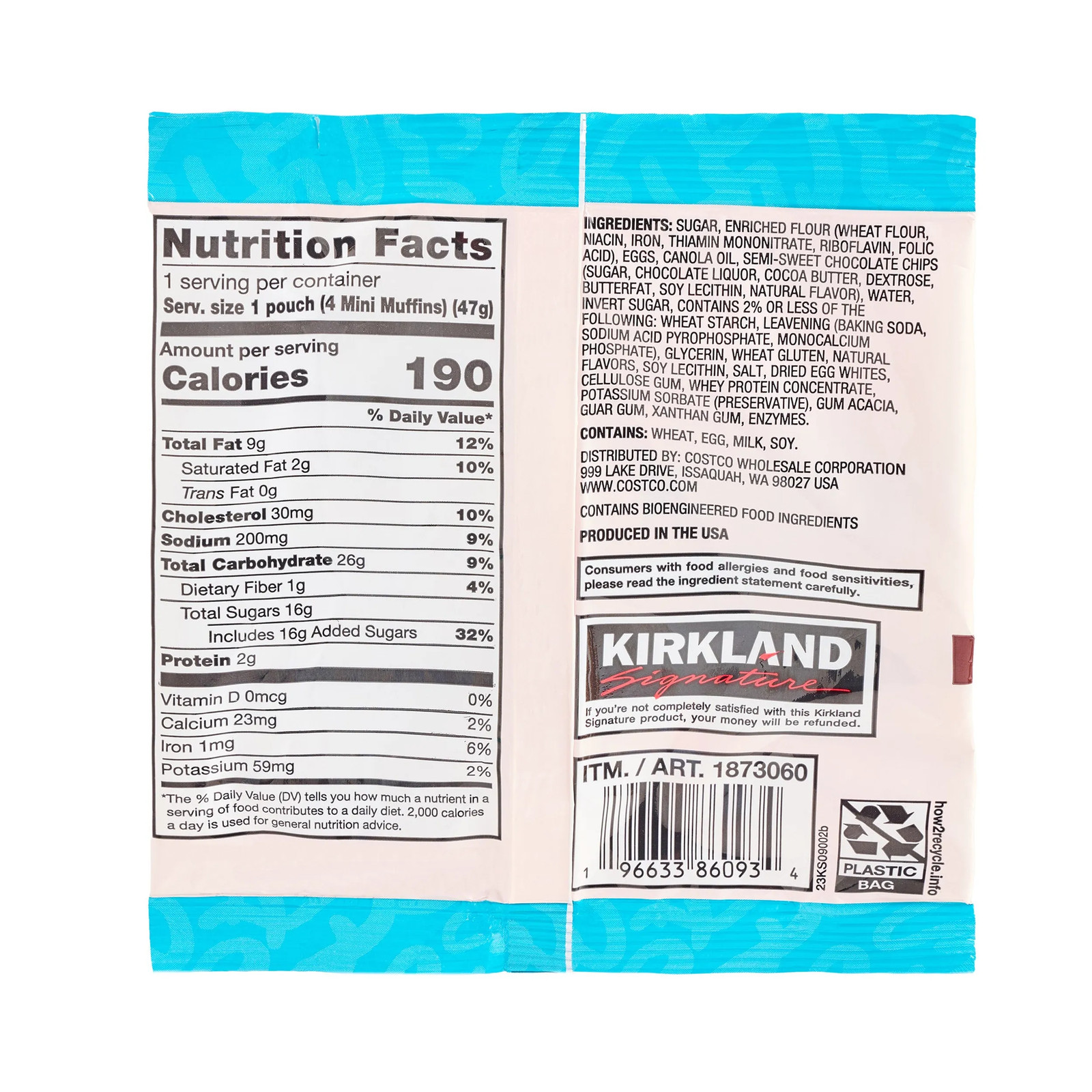 Kirkland Signature Chocolate Chip Mini Muffin Bites, 1.65 oz, 20-count gallery