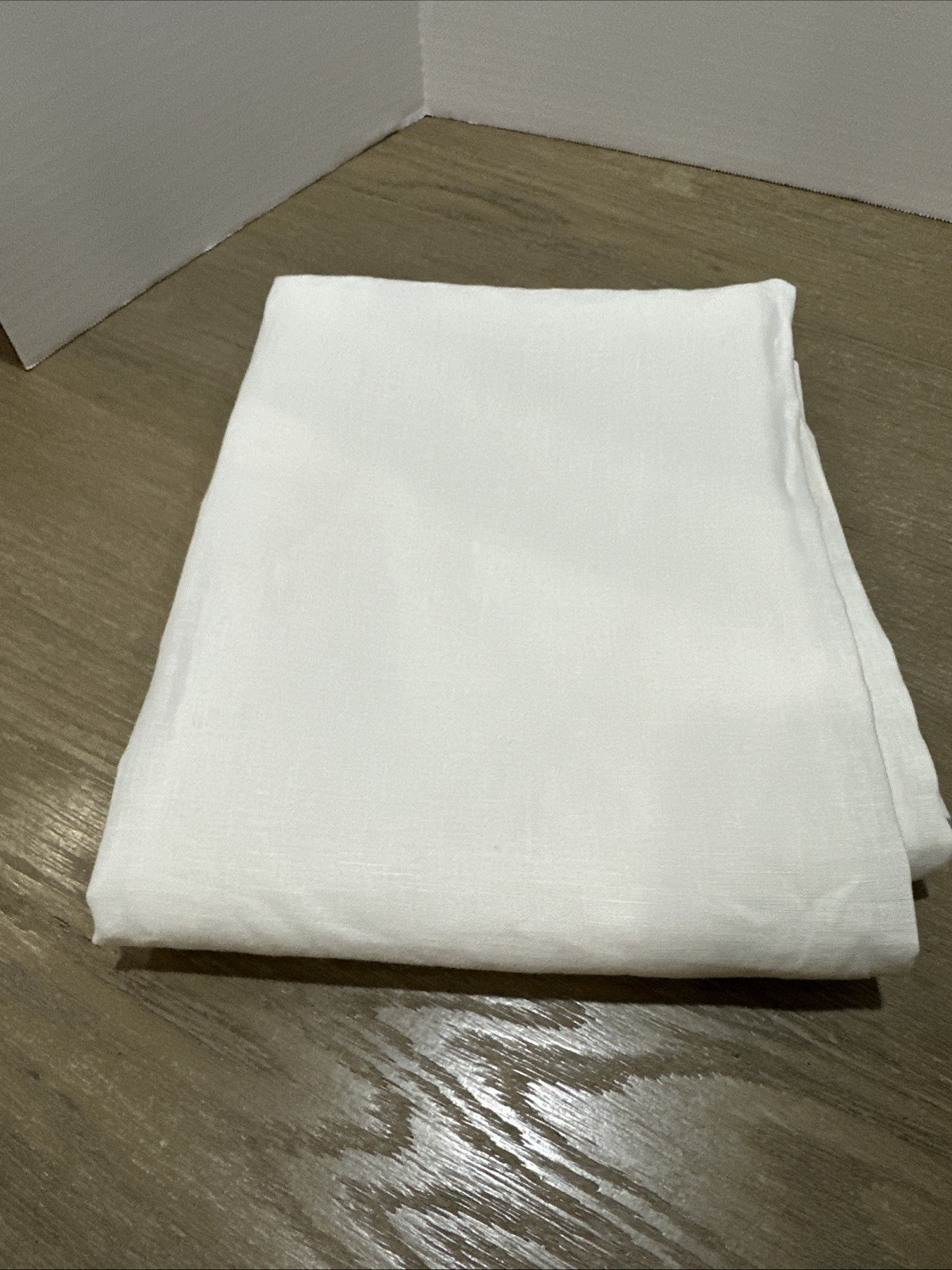 Pottery Barn Belgian Flax Linen Drape White 50x84 mult avail UNLINED gallery