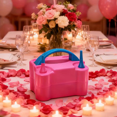 Portable Double Electric Balloon Air Pump Inflator 110V Blower Party Free Ship