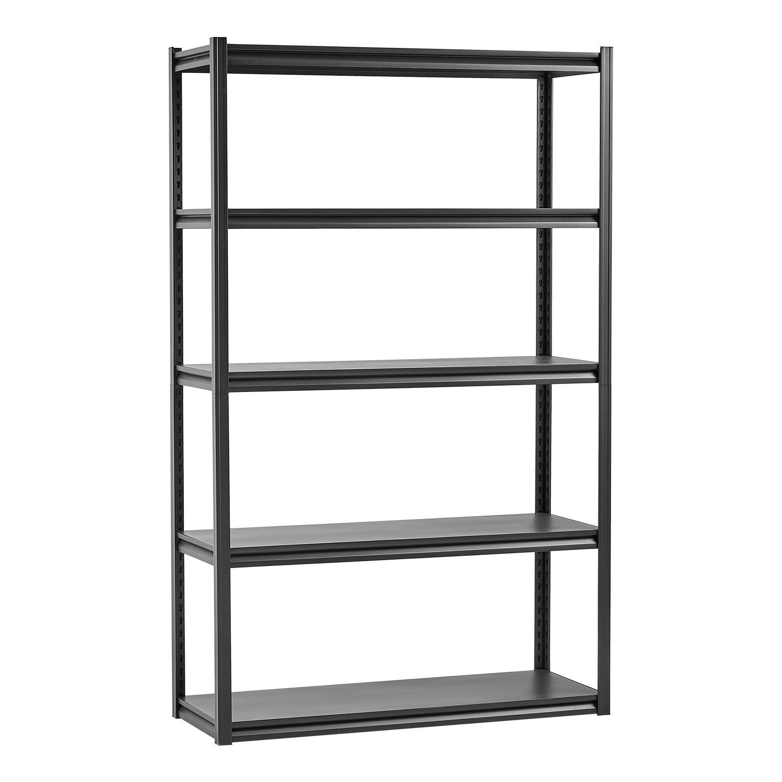 Heavy-Duty 5-Tier Storage Shelf: 3000lb, Steel, 18"x48"x78", Black gallery