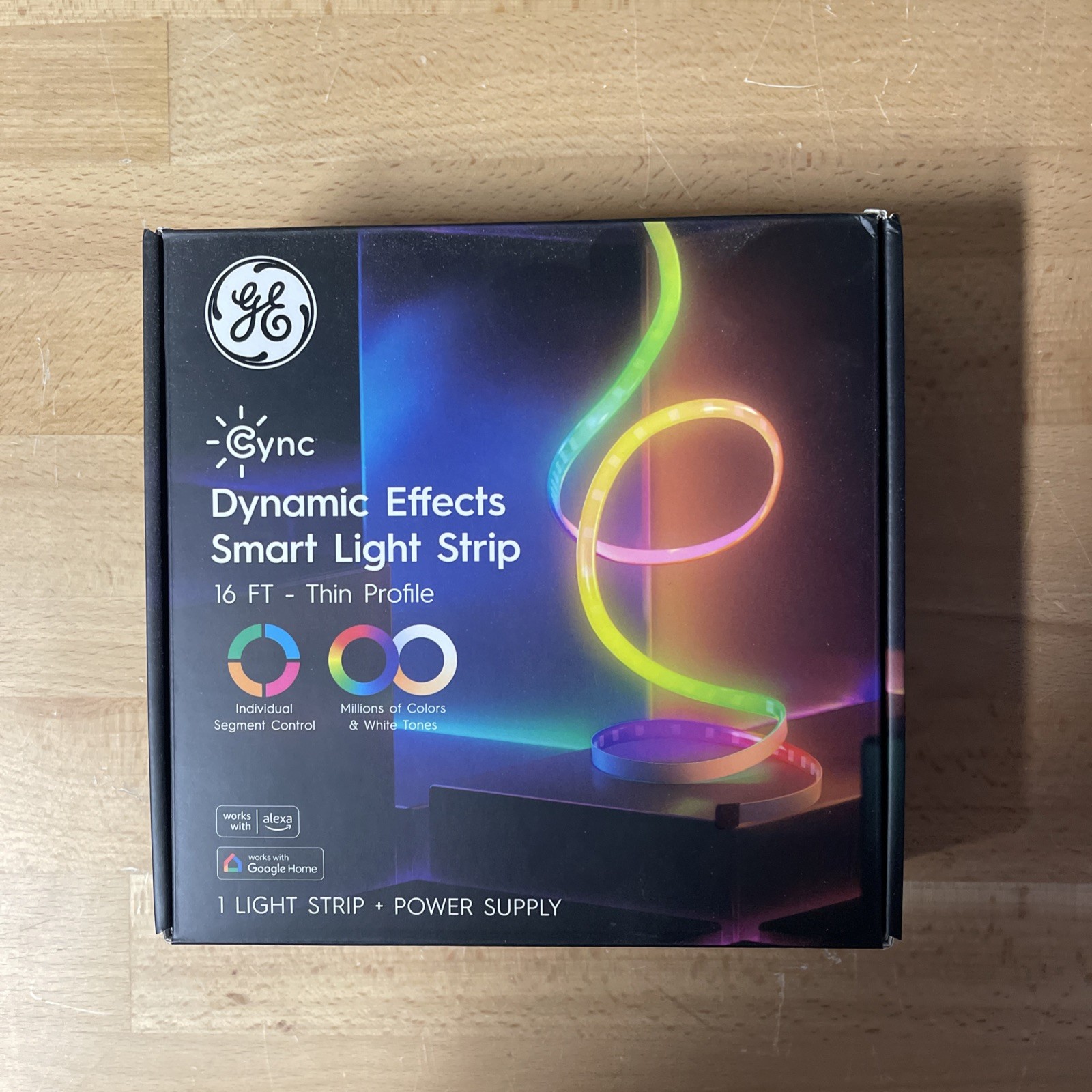 GE 16' CYNC Dynamic Effects Smart LED Full Color Light Strip Power Supply gallery