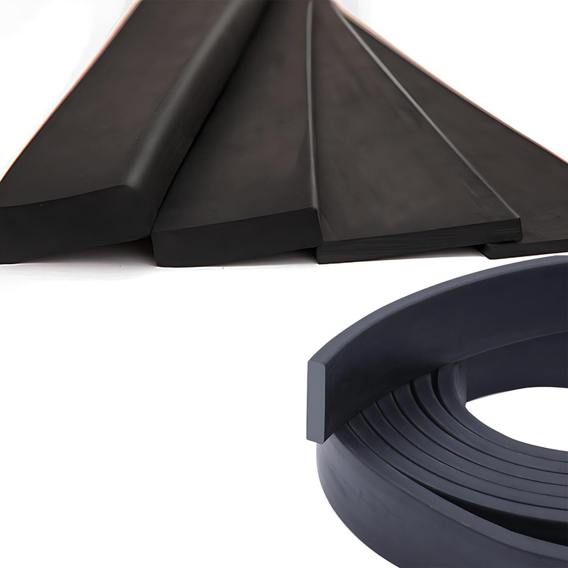 Solid Black Nitrile NBR Rubber Square Strip - Various Lengths, Widths And Thickn gallery