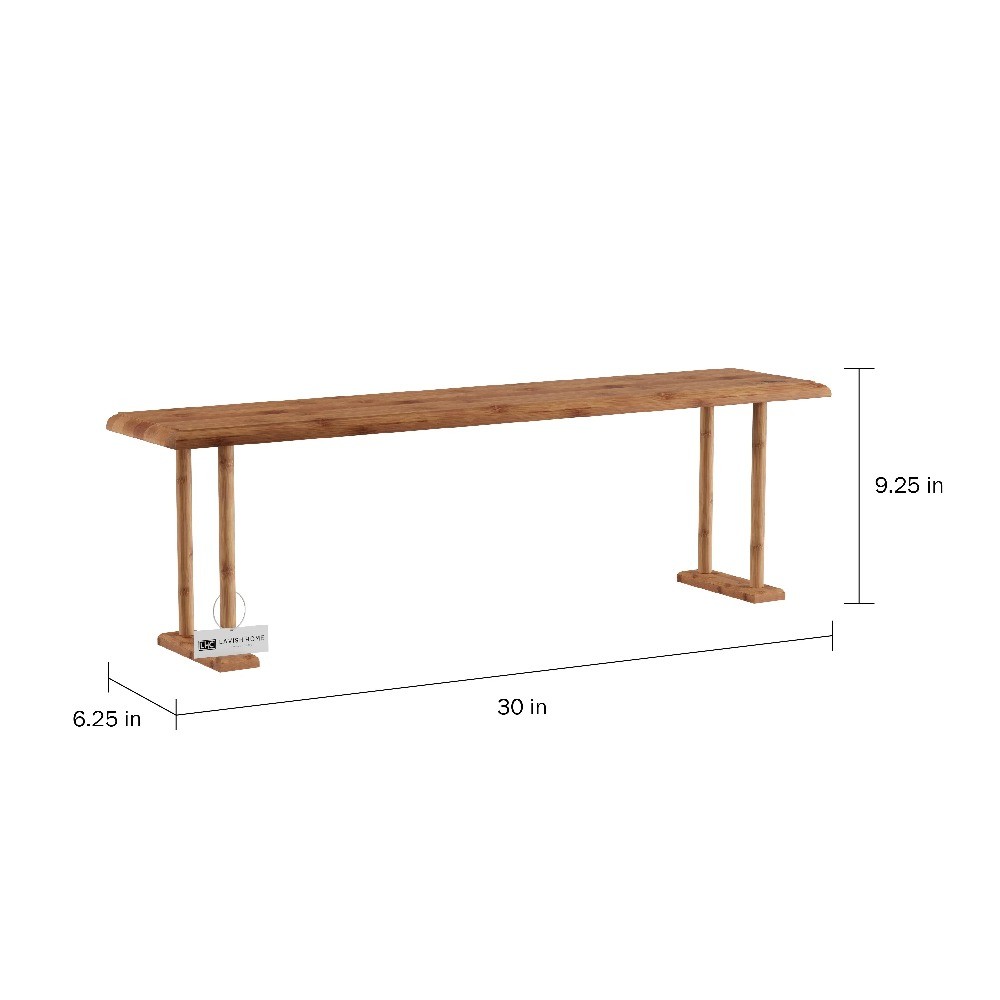Lavish Home Bamboo Sink Shelf - Counter Organizer and Space-Saving Storage gallery