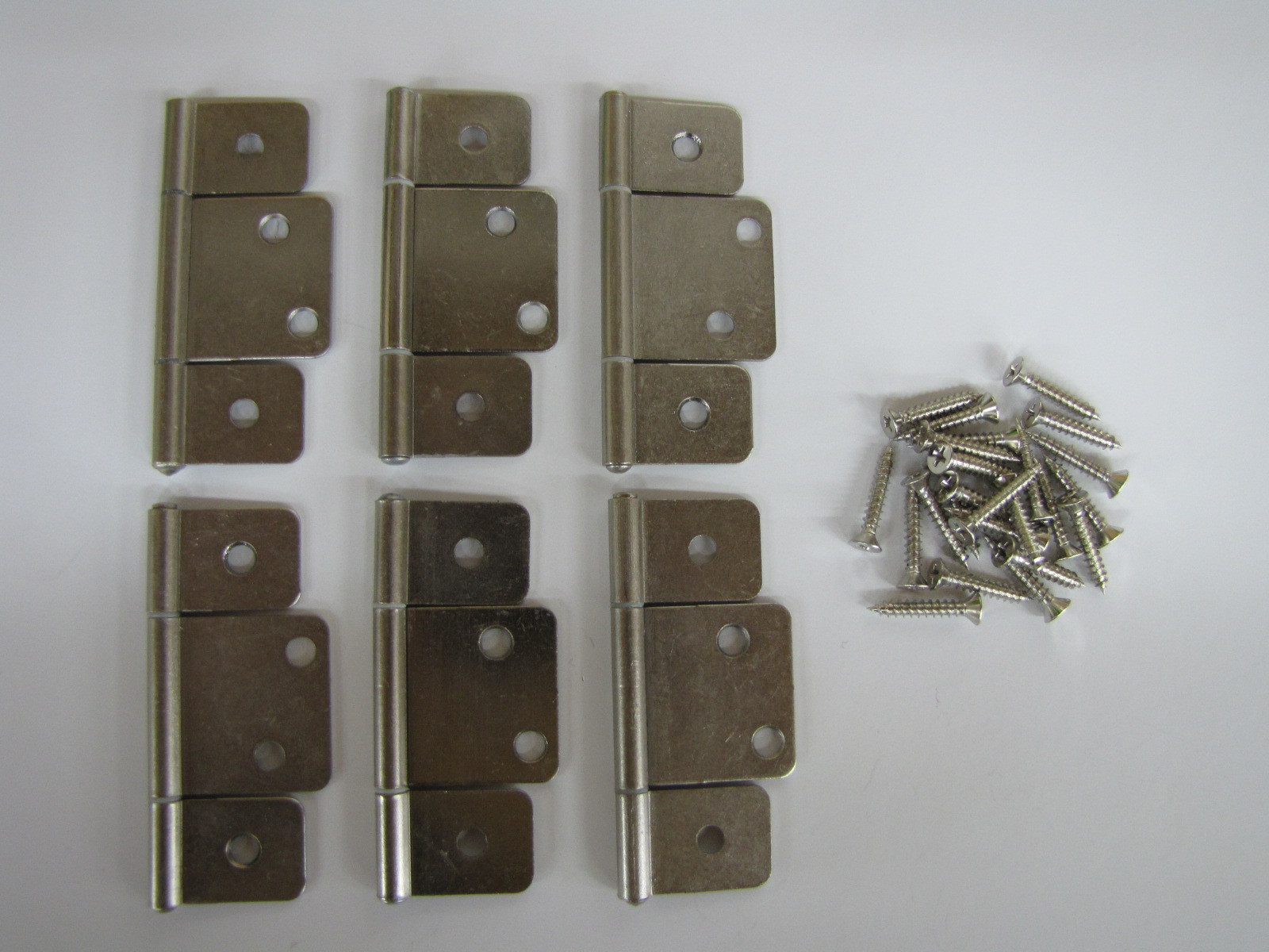 Mobile Home RV Parts Interior Door Hinges Package of 6 Non-mortise Satin Nickel gallery