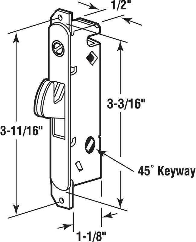 E 2014 Mortise Lock - Adjustable, Spring-Loaded Hook Latch Projection for Sli... gallery