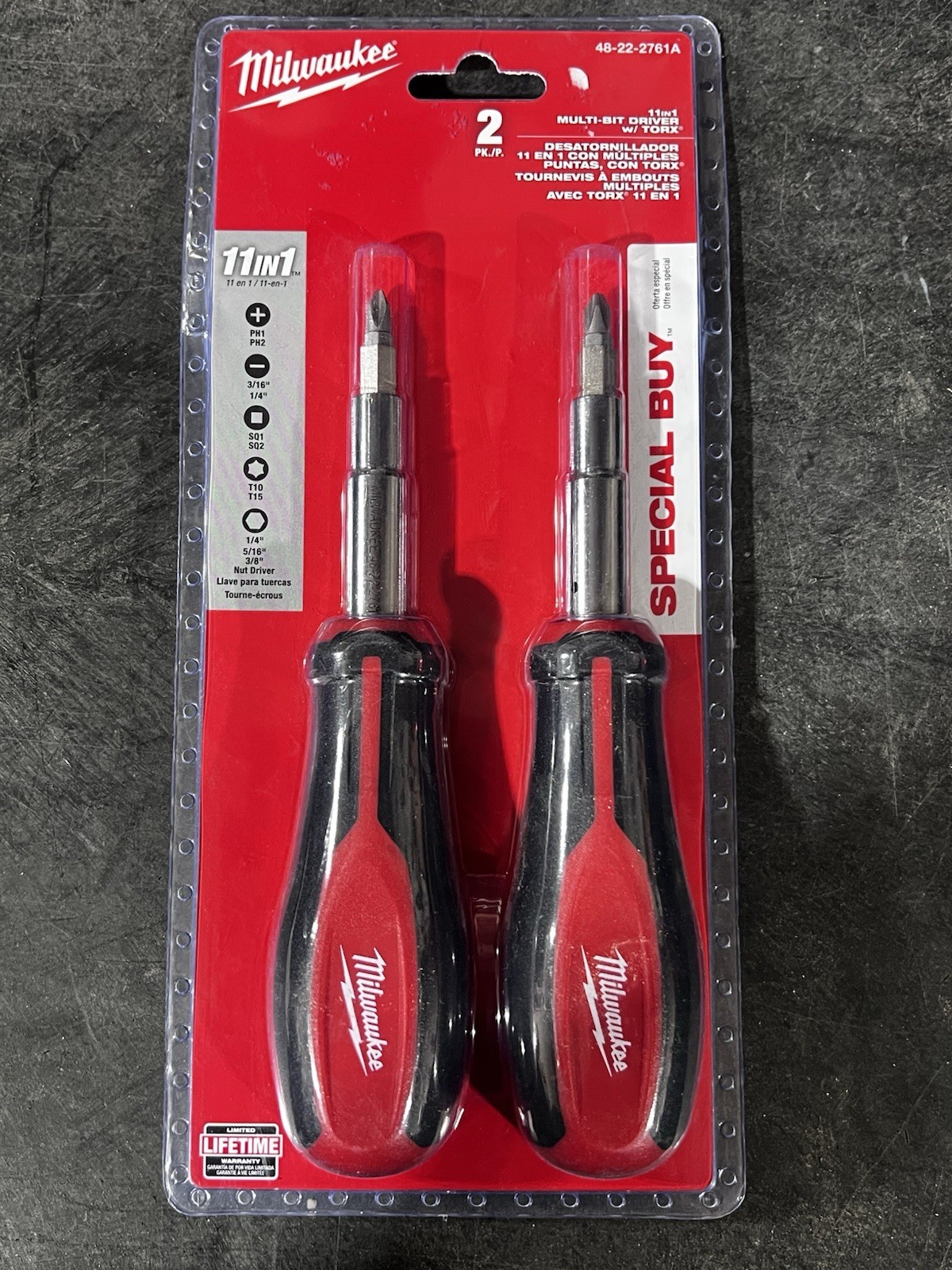 Milwaukee 11-in-1 Multi-Bit Driver with Torx 2-Pack (48-22-2761A) gallery