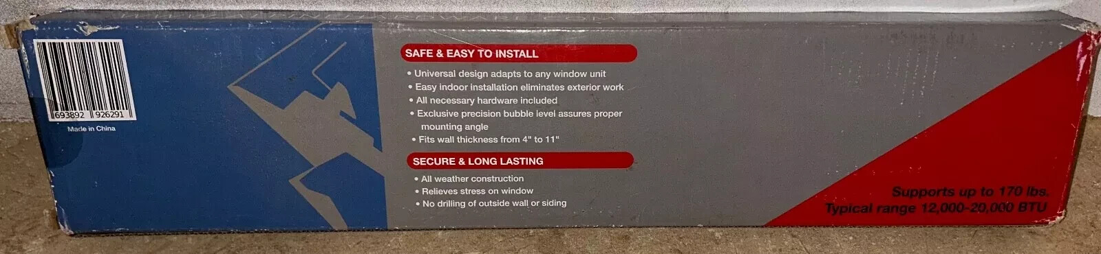 New Alpine Hardware 170 lb Universal Air Conditioner Support Bracket Heavy Duty gallery