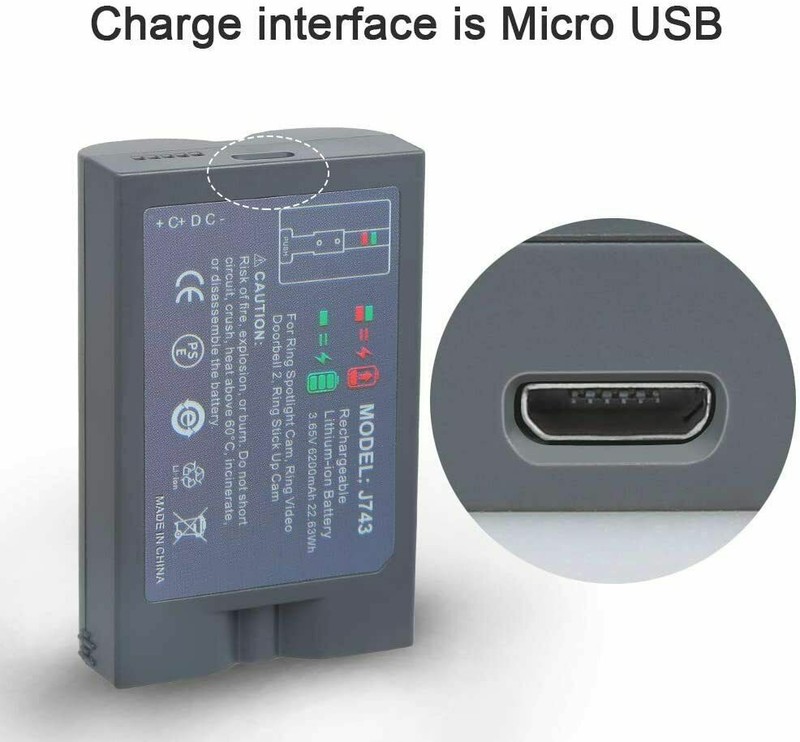 Rechargeable Battery Pack for Ring Video Doorbell 2 3plus 4 Spotlight Camera LOT gallery