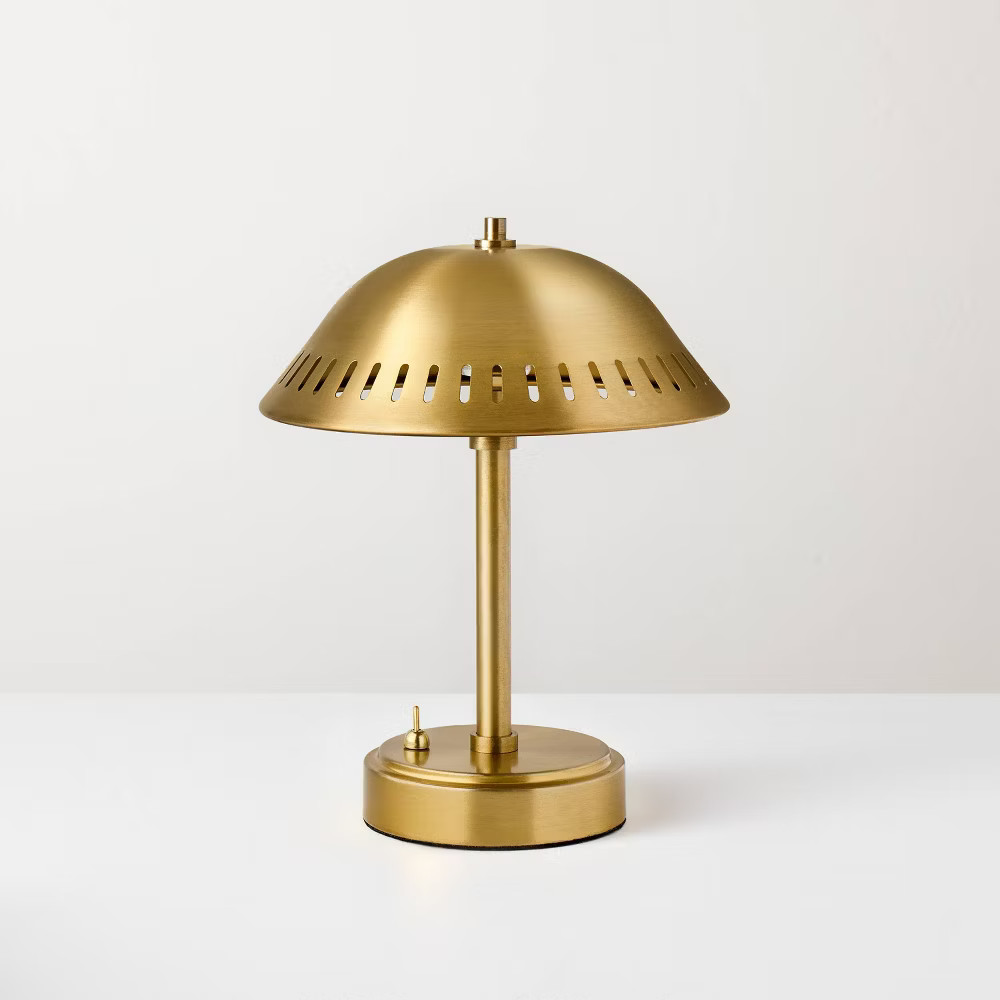 Portable Table Lamp Brass (Includes LED Light Bulb) - Hearth & Hand