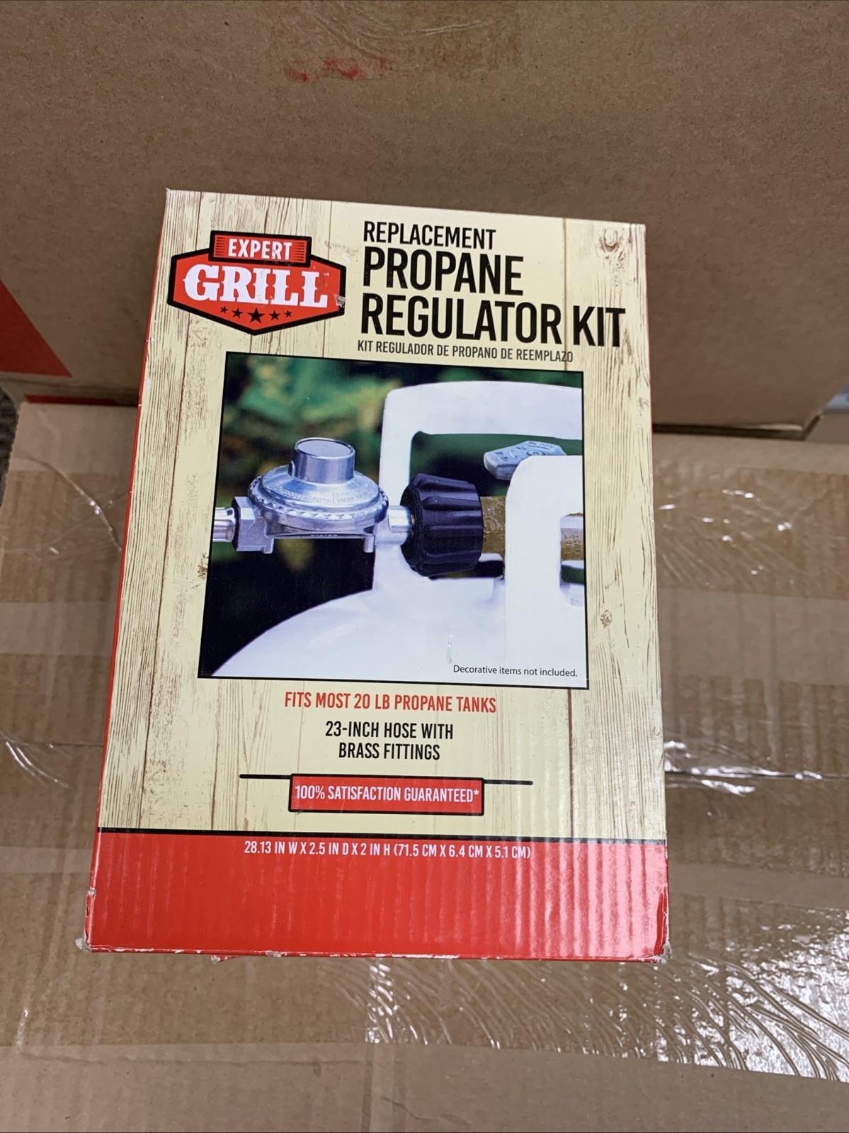 Expert Grill Propane Regulator Kit Includes 23” Hose With Brass Fittings gallery