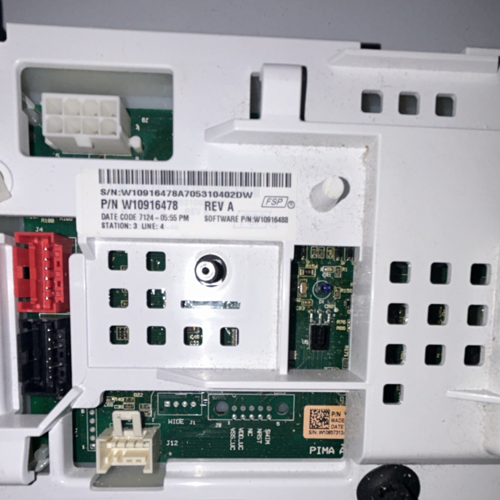 Whirlpool Main Control Board White Plastic Washer W10916478 Electric gallery