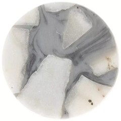 White & Gray Marble Pull Knob