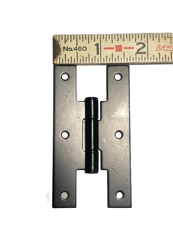 Flush Mount Hinge Black with Screws Door Bookcase Pair 3" X 1 5/8" gallery