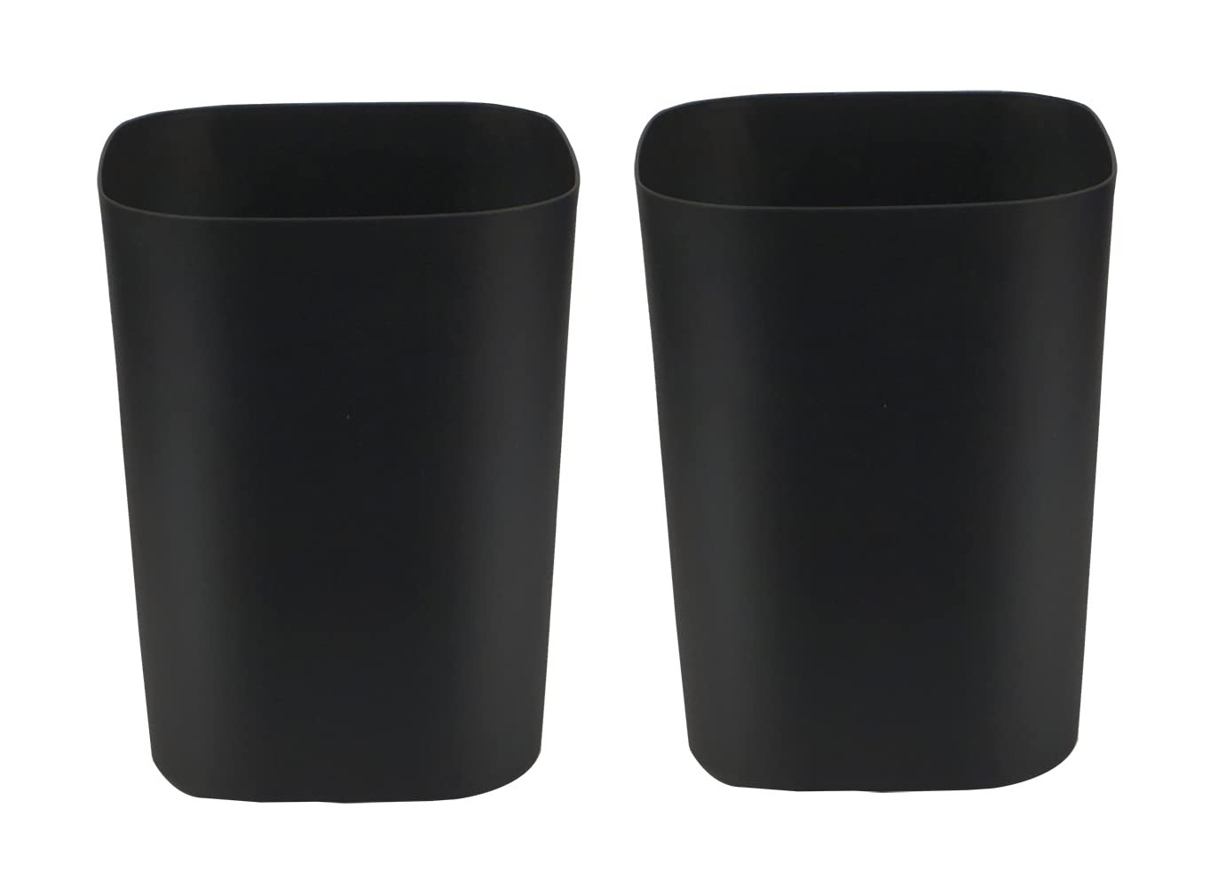 2 Pack 2 Gallon Small Trash Can Wastebasket Black Bathroom Bedroom Office gallery