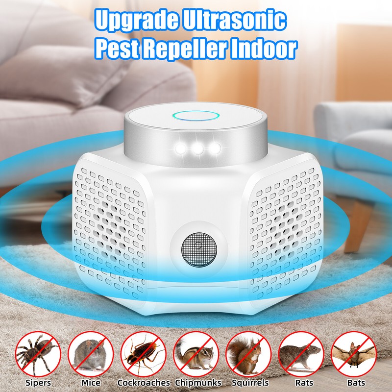 Ultrasonic Mouse Repellent Squirrel Repeller Rodent Detector Rat Deter Stock US gallery