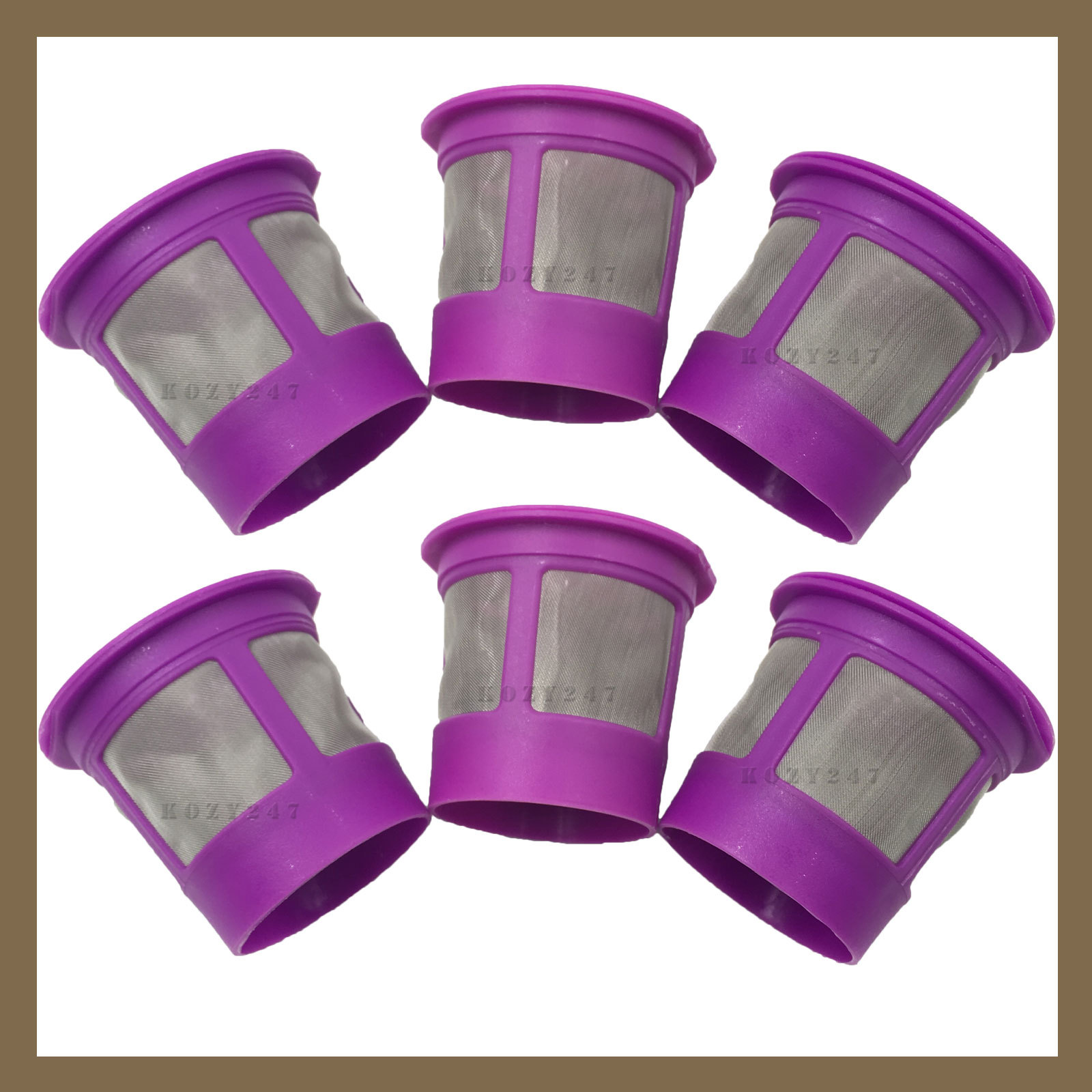 6 Keurig 2.0/1.0 Reusable Refillable Single Coffee Replacement Mesh Filter K-Cup gallery