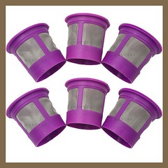 6 Keurig 2.0/1.0 Reusable Refillable Single Coffee Replacement Mesh Filter K-Cup