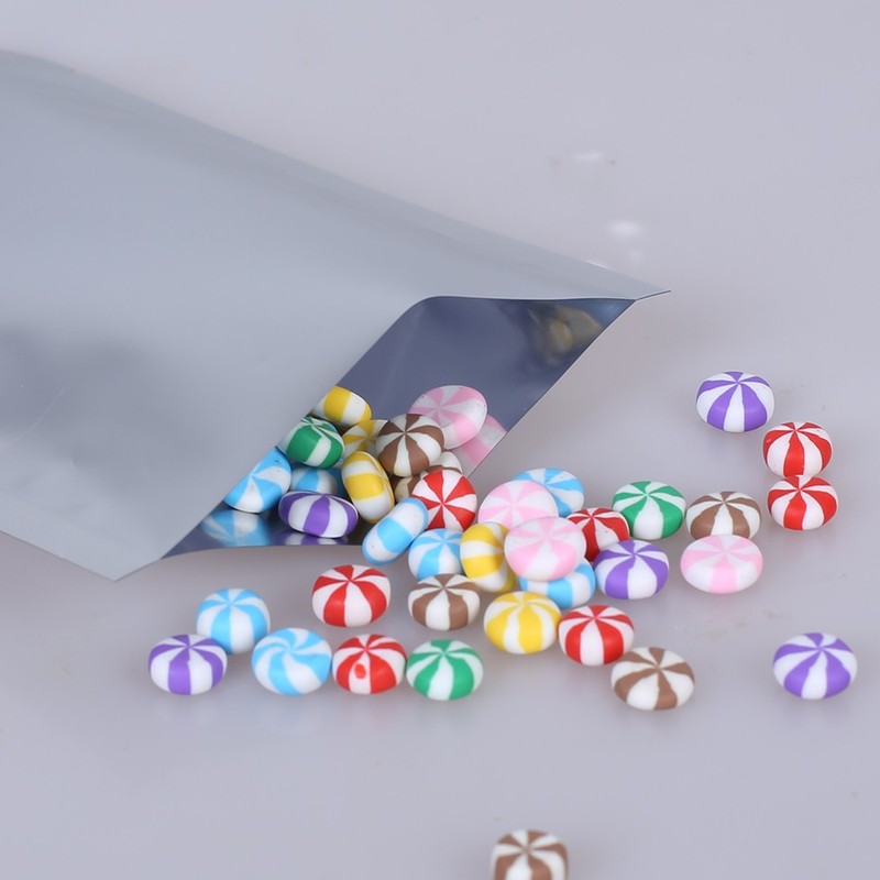 Many Different Sizes/Colors for 100 Flat Metallic Open Top Bags w/ Tear Notches gallery