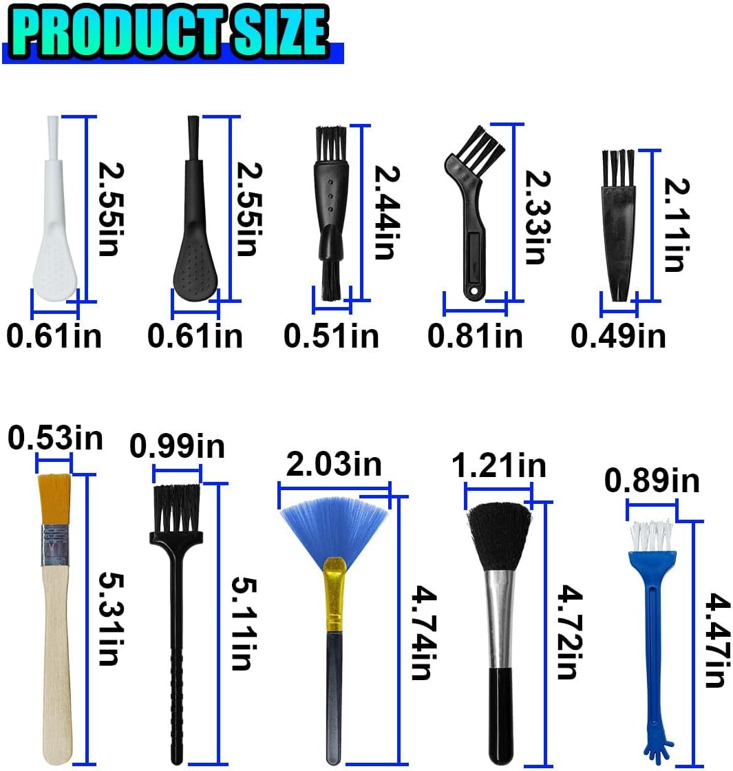 10PCS Car Detailing Brush Kit, Nylon Anti-Static Car Interior Cleaning Tools, Po gallery